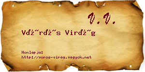 Vörös Virág névjegykártya